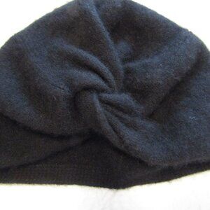 NAADAM 100% Cashmere Black Front Knot Beanie--One Size--NWOT's